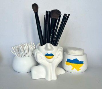 Набір із 3 органайзерів для косметики патріотичний 89884365 фото