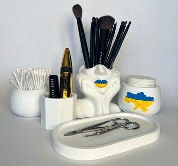 Набір із 5 органайзерів для косметики патріотичний 89884329 фото