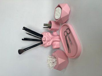 Організатор для косметики із 5 одиниць світло-рожевий 89883956 фото